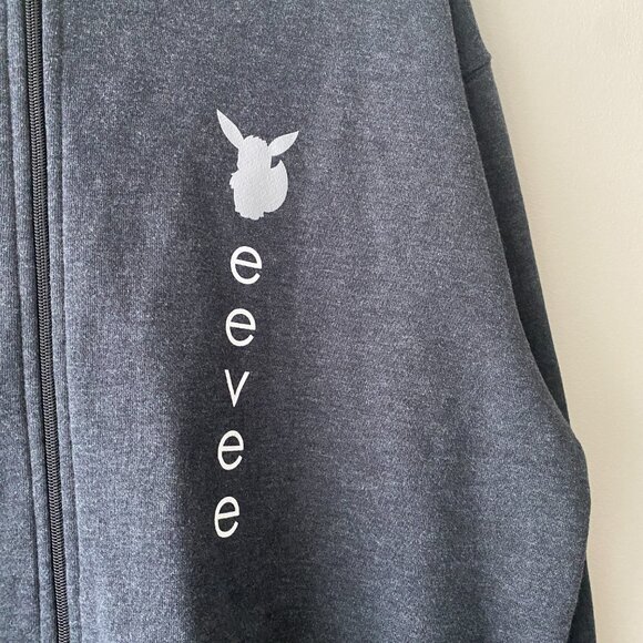 Pokémon Center 2016 Grey Multicolour Hood Eevee Evolutions Zip Up Hoodie - Picture 4 of 15